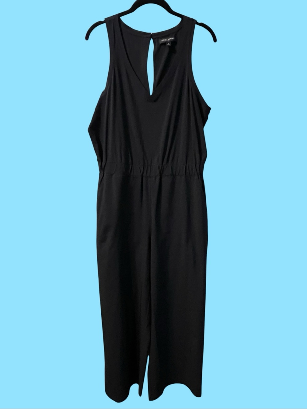 Banana Republic Black V-Neck Keyhole Back Stretch Jumpsuit M